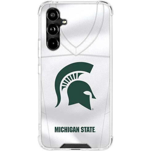 Michigan State University White Jersey Galaxy A54 5G Clear Case