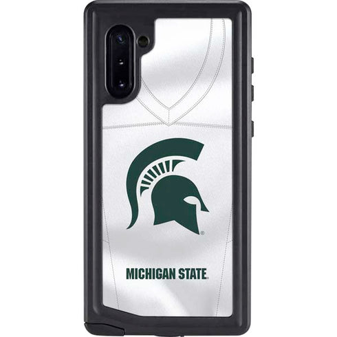 Michigan State University White Jersey Galaxy Note 10 Waterproof Case