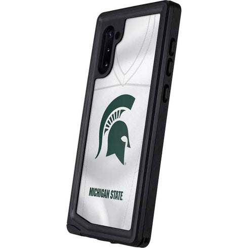 Michigan State University White Jersey Galaxy Note 10 Waterproof Case