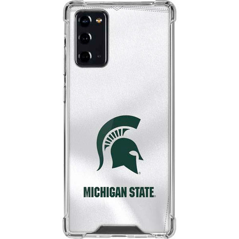 Michigan State University White Jersey Galaxy Note20 5G Clear Case