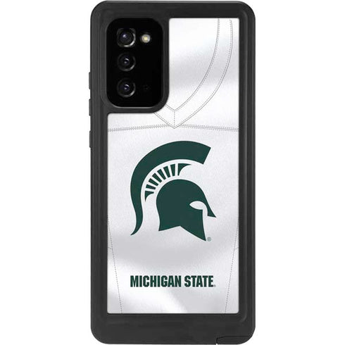 Michigan State University White Jersey Galaxy Note20 5G Waterproof Case