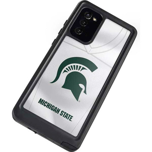 Michigan State University White Jersey Galaxy Note20 5G Waterproof Case