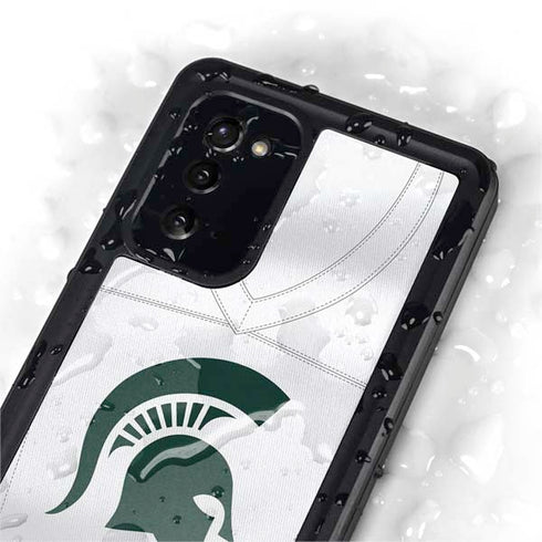 Michigan State University White Jersey Galaxy Note20 5G Waterproof Case
