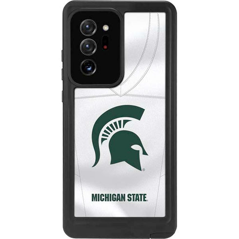 Michigan State University White Jersey Galaxy Note20 Ultra 5G Waterproof Case