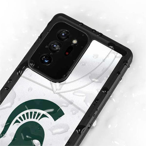 Michigan State University White Jersey Galaxy Note20 Ultra 5G Waterproof Case