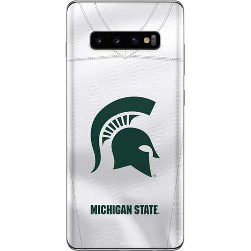 Michigan State University White Jersey Galaxy S10 Plus Skin