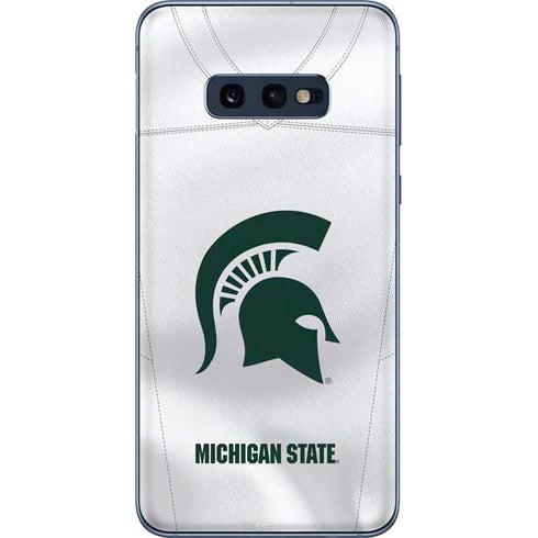 Michigan State University White Jersey Galaxy S10e Skin