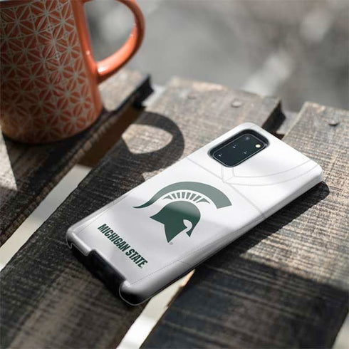 Michigan State University White Jersey Galaxy S20 Plus Pro Case