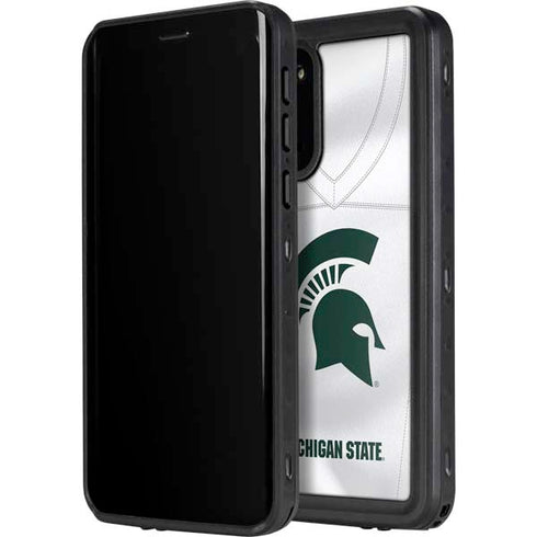 Michigan State University White Jersey Galaxy S20 Plus Waterproof Case