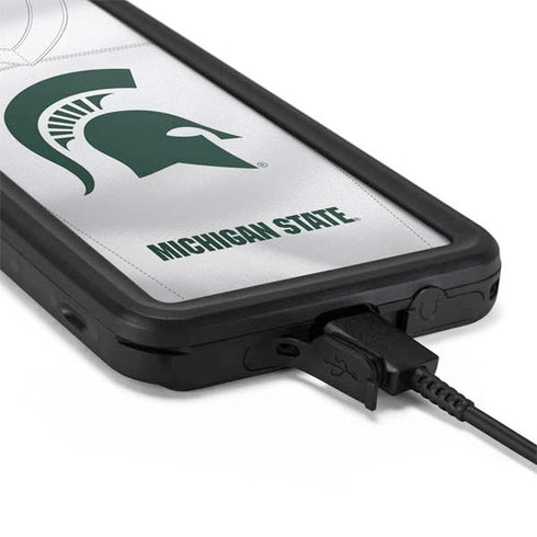Michigan State University White Jersey Galaxy S20 Plus Waterproof Case