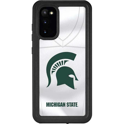 Michigan State University White Jersey Galaxy S20 Waterproof Case