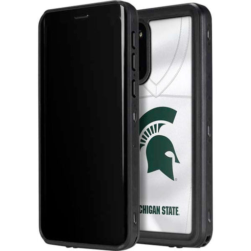 Michigan State University White Jersey Galaxy S20 Waterproof Case
