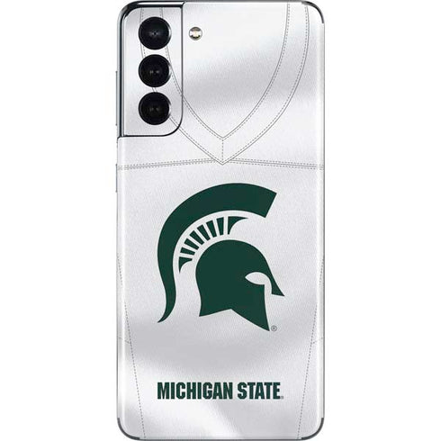 Michigan State University White Jersey Galaxy S21 5G Skin