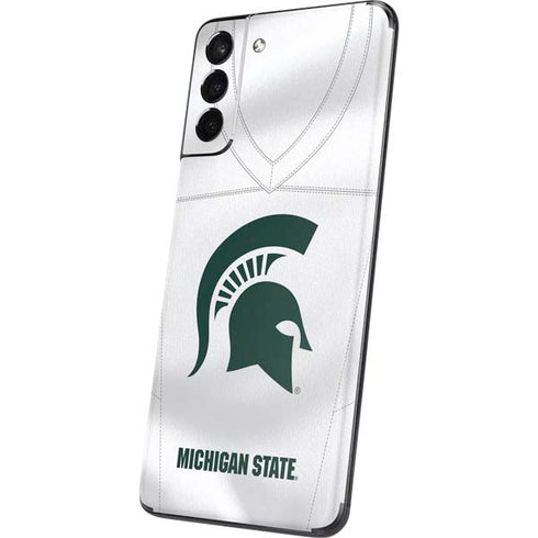 Michigan State University White Jersey Galaxy S21 5G Skin