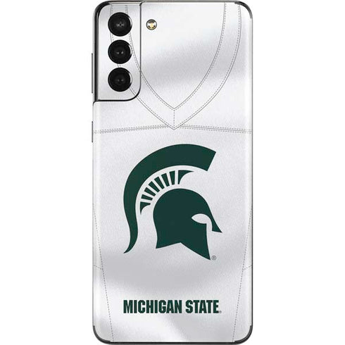 Michigan State University White Jersey Galaxy S21 Plus 5G Skin
