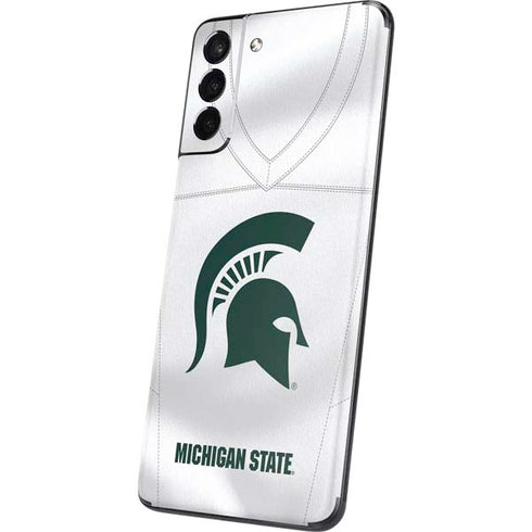 Michigan State University White Jersey Galaxy S21 Plus 5G Skin