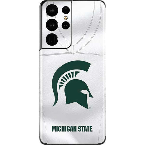 Michigan State University White Jersey Galaxy S21 Ultra 5G Skin