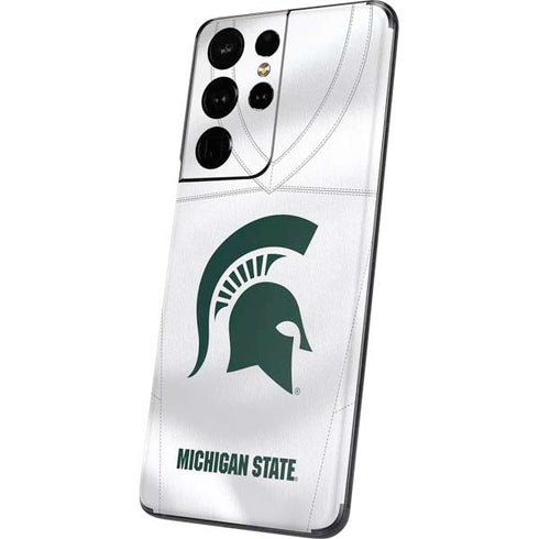 Michigan State University White Jersey Galaxy S21 Ultra 5G Skin