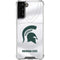 Michigan State University White Jersey Galaxy S22 Plus Clear Case