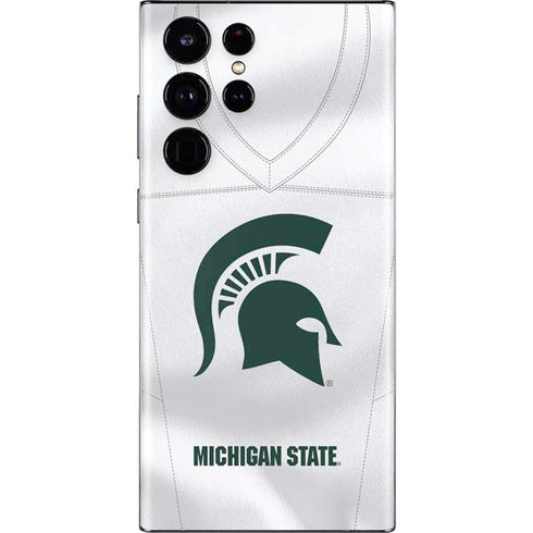 Michigan State University White Jersey Galaxy S22 Ultra Skin