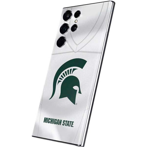 Michigan State University White Jersey Galaxy S22 Ultra Skin