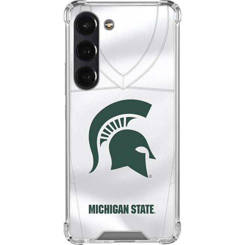 Michigan State University White Jersey Galaxy S23 Clear Case