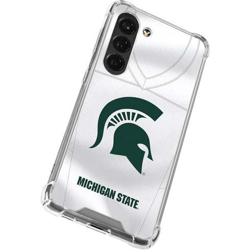 Michigan State University White Jersey Galaxy S23 Clear Case