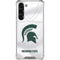 Michigan State University White Jersey Galaxy S23 FE Clear Case