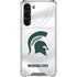 Michigan State University White Jersey Galaxy S23 FE Clear Case
