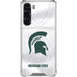 Michigan State University White Jersey Galaxy S23 Plus Clear Case