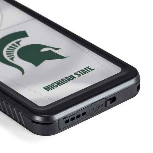 Michigan State University White Jersey Galaxy S23 Plus Waterproof Case