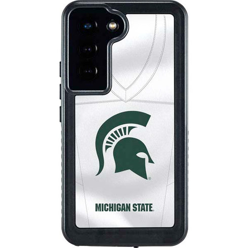 Michigan State University White Jersey Galaxy S23 Waterproof Case