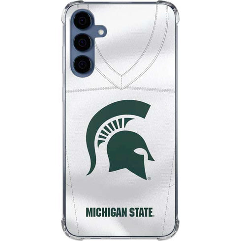 Michigan State University White Jersey Galaxy S24 Clear Case