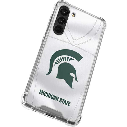 Michigan State University White Jersey Galaxy S24 FE Clear Case