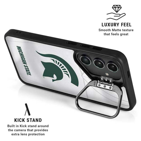 Michigan State University White Jersey Galaxy S24 Kickstand Case