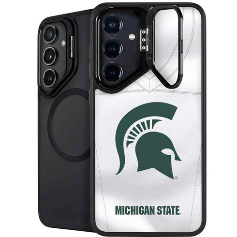 Michigan State University White Jersey Galaxy S24 Plus Kickstand Case
