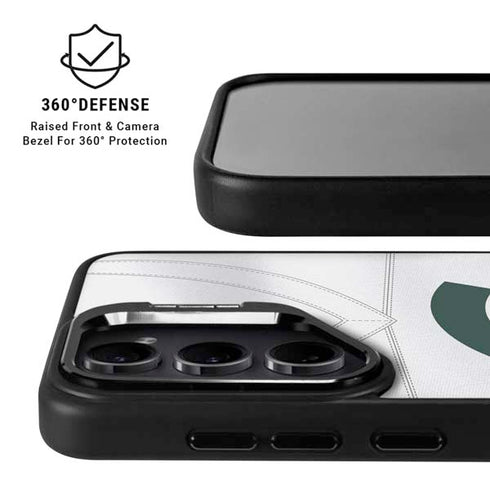 Michigan State University White Jersey Galaxy S24 Plus Kickstand Case