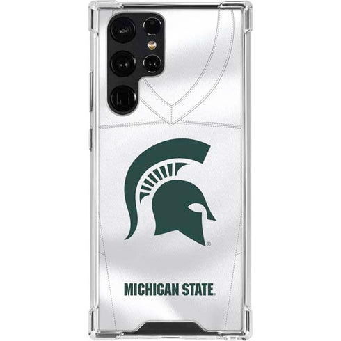 Michigan State University White Jersey Galaxy S24 Ultra Clear Case