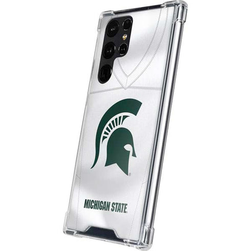 Michigan State University White Jersey Galaxy S24 Ultra Clear Case