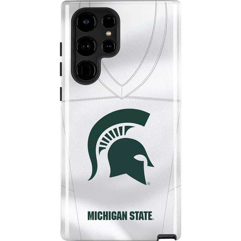 Michigan State University White Jersey Galaxy S25 Ultra Impact Case