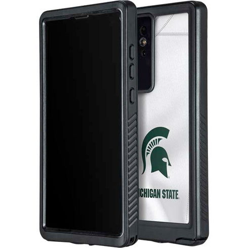 Michigan State University White Jersey Galaxy S24 Ultra Waterproof Case