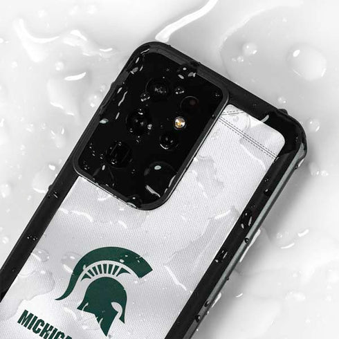Michigan State University White Jersey Galaxy S24 Ultra Waterproof Case