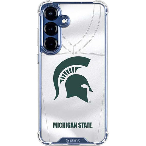 Michigan State University White Jersey Galaxy S25 Plus Clear Case