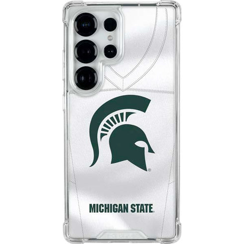 Michigan State University White Jersey Galaxy S25 Ultra Clear Case