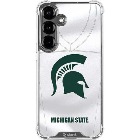 Michigan State University White Jersey Galaxy S26 Clear Case