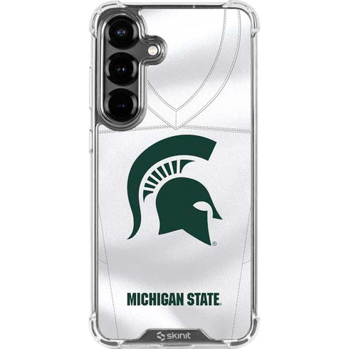 Michigan State University White Jersey Galaxy S26 Plus Clear Case