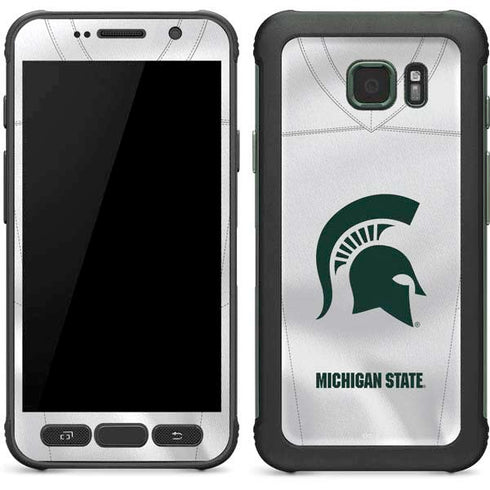Michigan State University White Jersey Galaxy S7 Active Skin