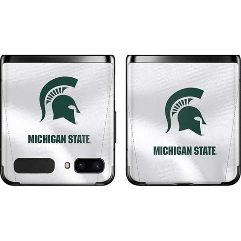 Michigan State University White Jersey Galaxy Z Flip Skin