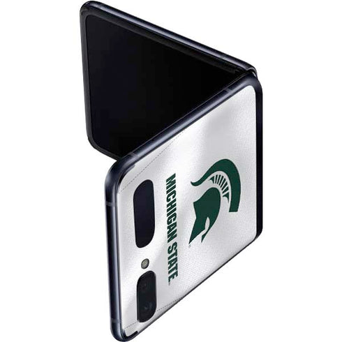 Michigan State University White Jersey Galaxy Z Flip Skin