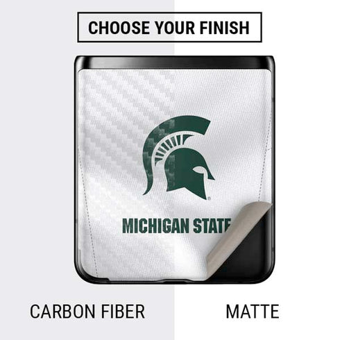 Michigan State University White Jersey Galaxy Z Flip Skin